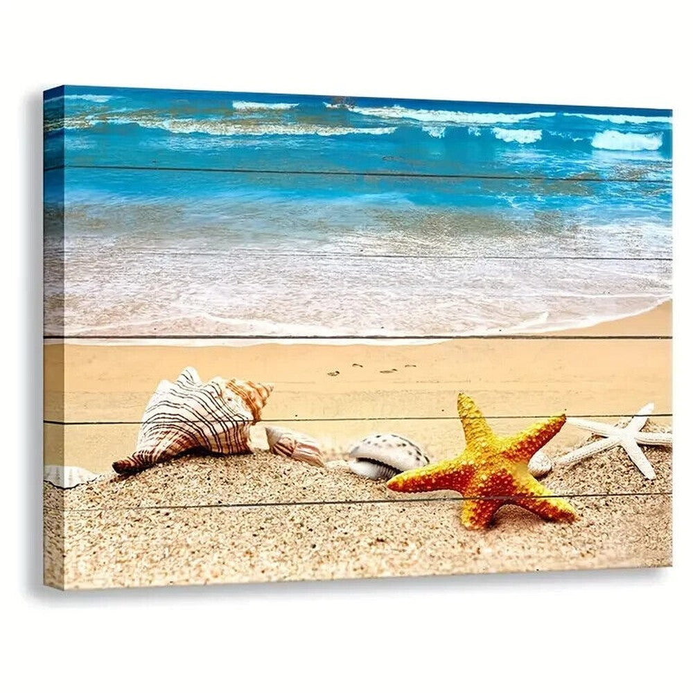 Seashells By The Seashore Canvas Print Framed 11.8" x 15.7" Wall Art Home & Garden:Home Décor:Posters & Prints Style Your Walls